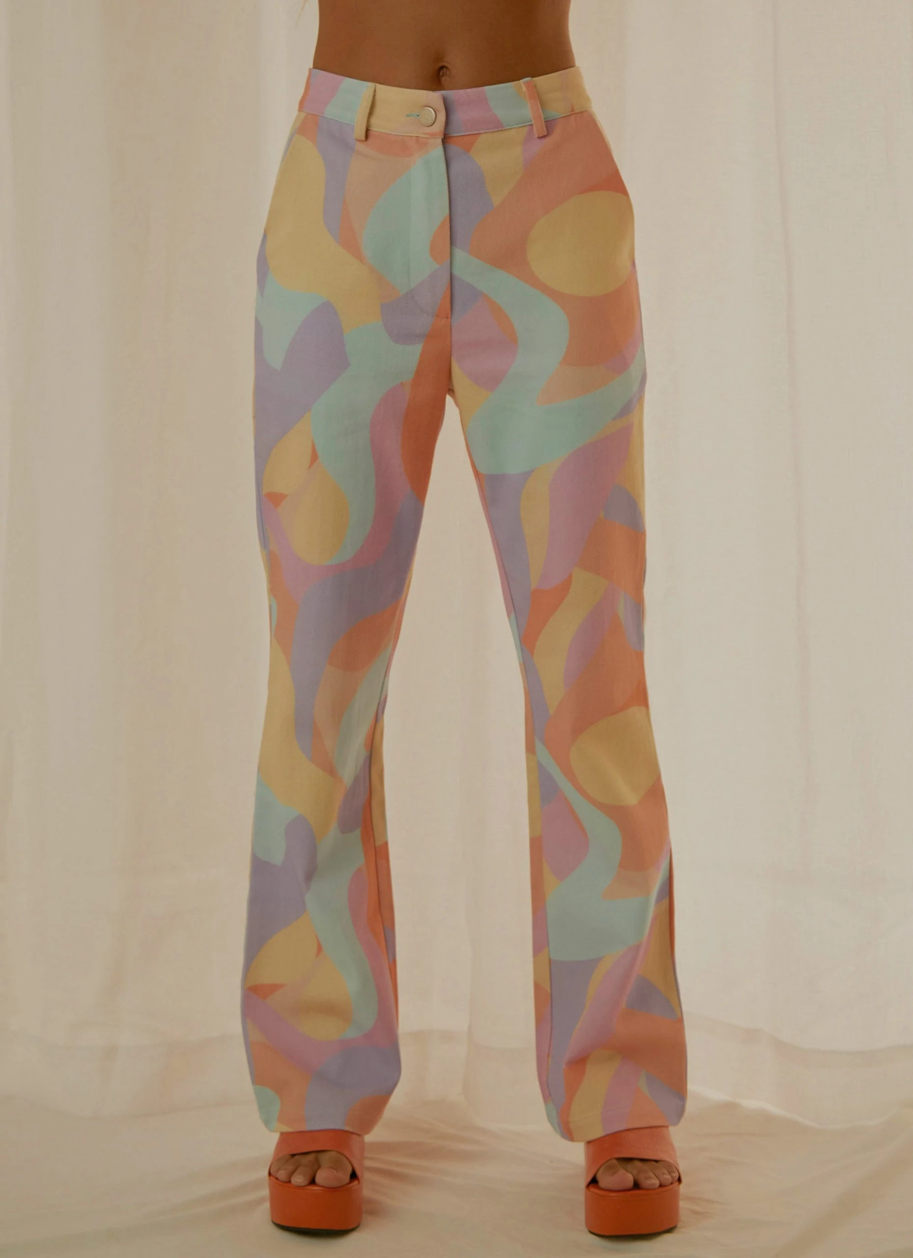 Peppermayo Exclusive Keep Your Heart Pants - Pastel Wave 3 Peppermayo Exclusive Keep Your Heart Pants - Pastel Wave - Image 3