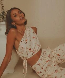 Peppermayo Exclusive Sasha Linen Crop - Safari