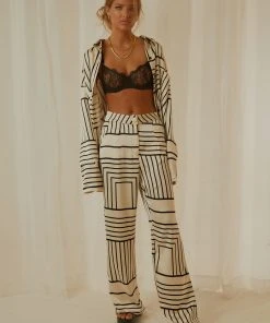 4TH & RECKLESS Norma Trouser - Black And White