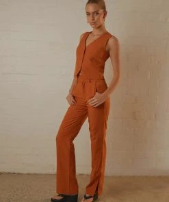 Peppermayo Exclusive Tess Suit Pants - Terracotta