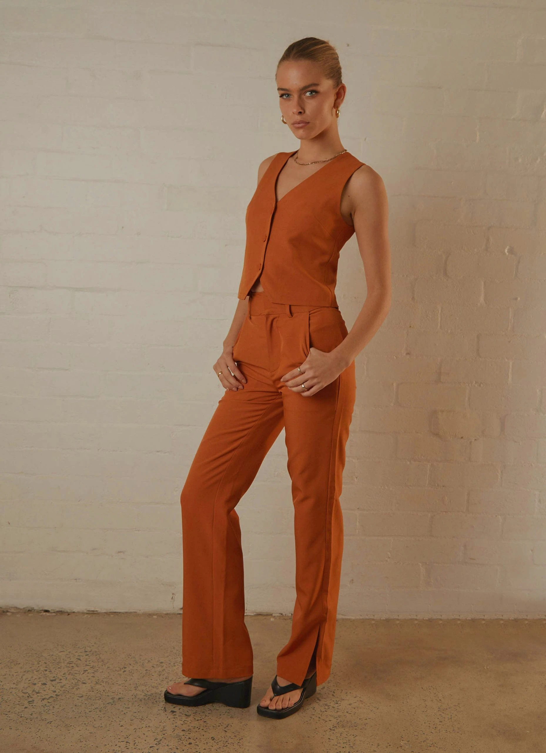 Peppermayo Exclusive Tess Suit Pants - Terracotta 1 Peppermayo Exclusive Tess Suit Pants - Terracotta