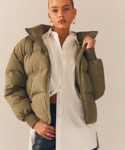 Peppermayo Exclusive Avalanche Puffer Jacket - Moss Green