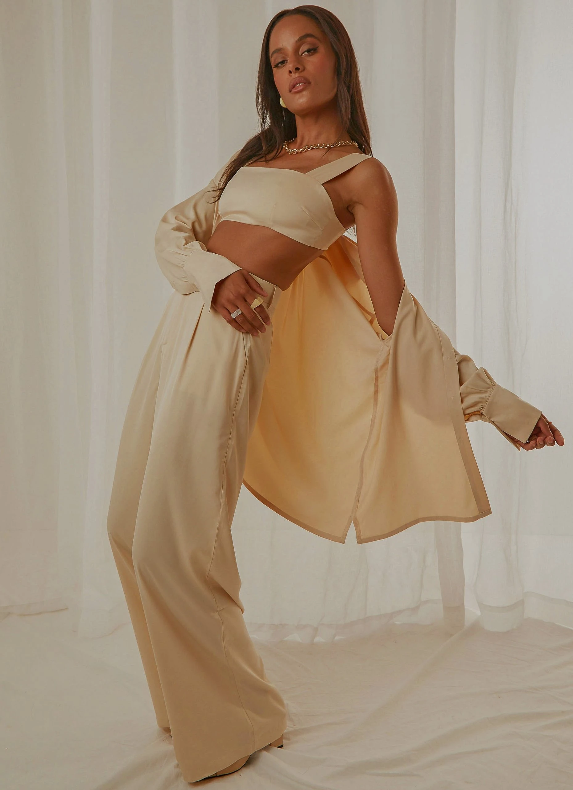 Peppermayo Exclusive Monet Oversized Shirt - Ivory 2 Peppermayo Exclusive Monet Oversized Shirt - Ivory - Image 2