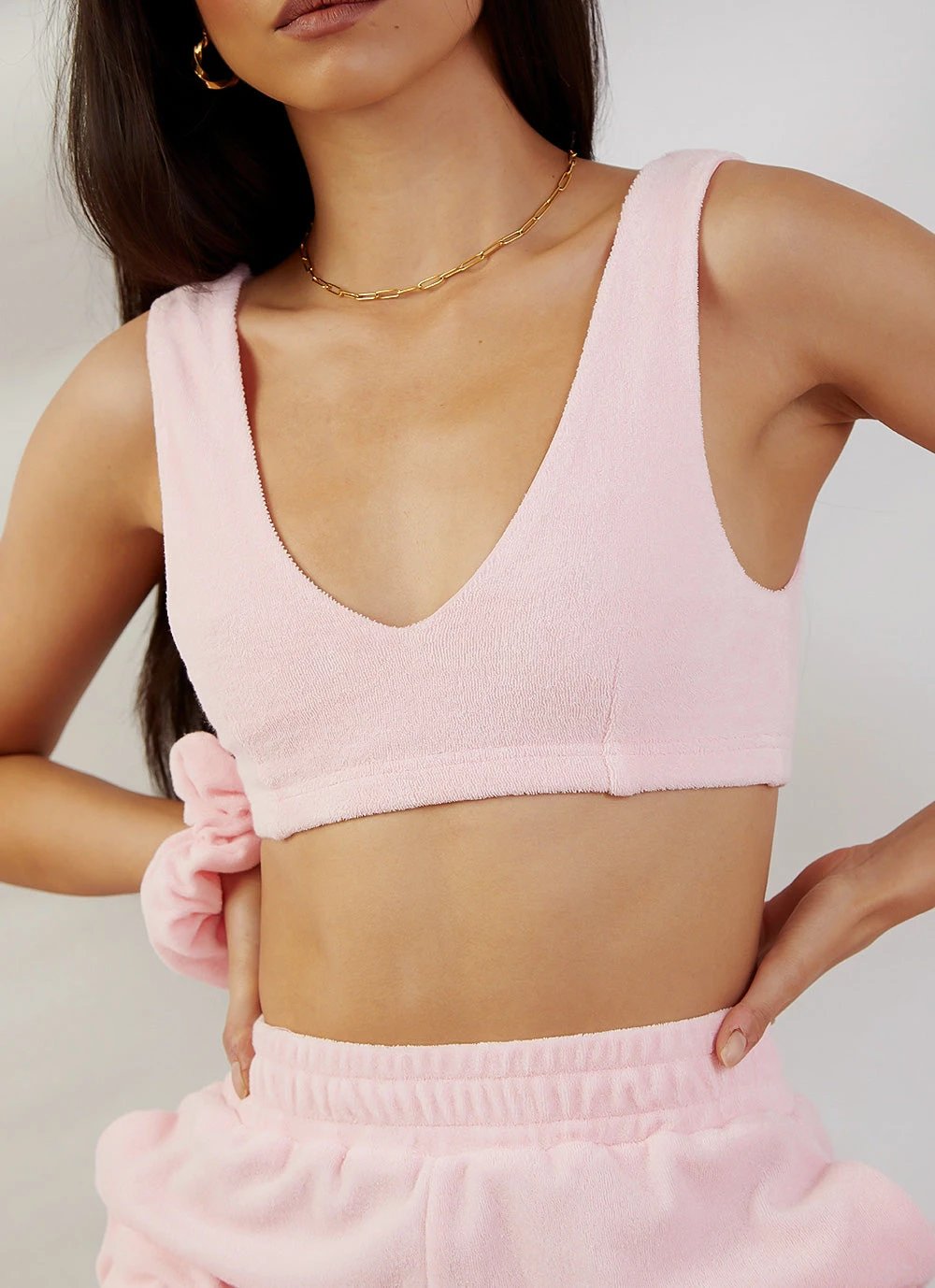 Peppermayo Exclusive Cote Dazur Terry Crop - Pink 1 Peppermayo Exclusive Cote Dazur Terry Crop - Pink