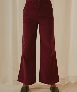 Afends Maisie Hemp Corduroy Flared Pant - Wine -Peppermayo cloth-shop 3b5ec255d845469790f2cc5836f24b1b scaled