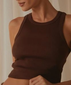 Peppermayo Exclusive Blank Canvas Ribbed Tank - Choc Brown -Peppermayo cloth-shop 3cb0108608b841b586fa92649ae5aac2 f3f90338 60ee 43a1 b43f b0ccf8f93261