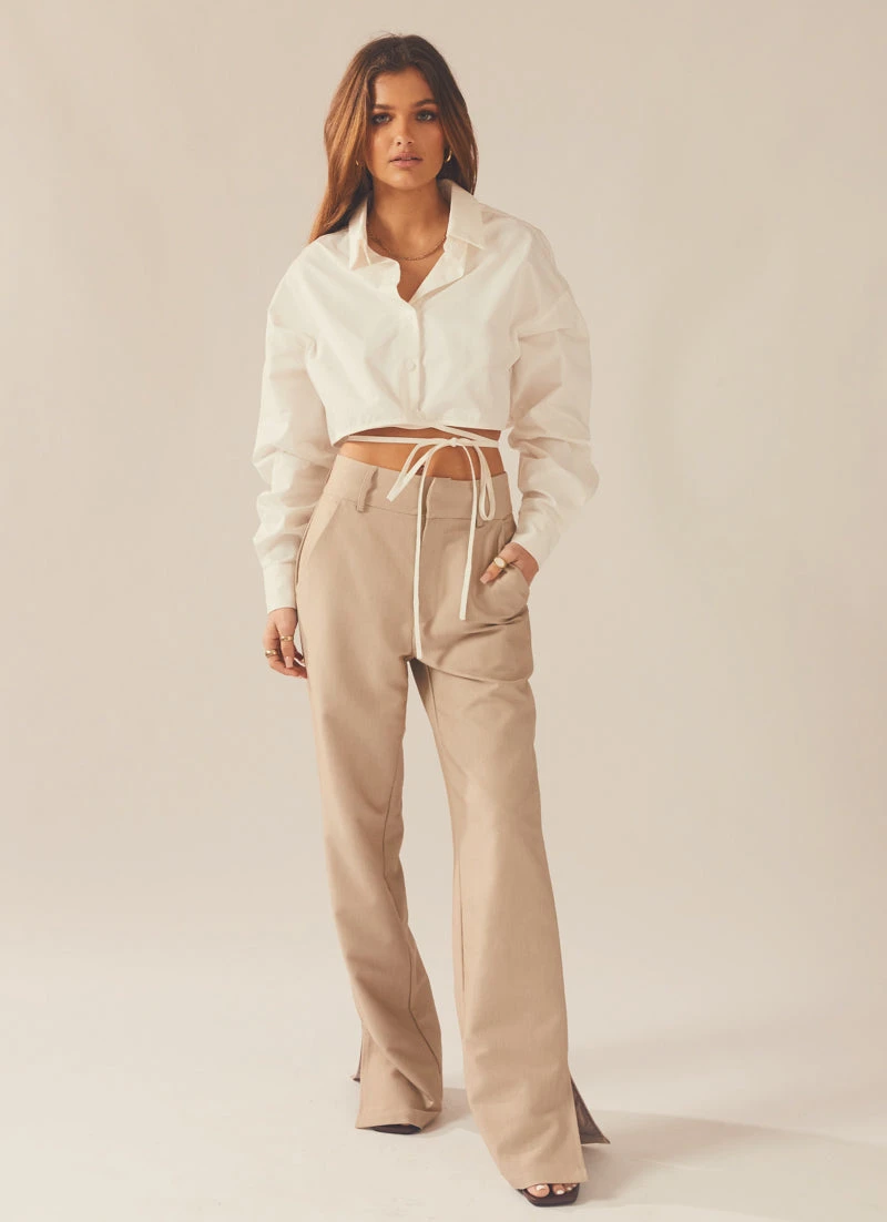 Peppermayo Exclusive Tailored To You Tie Shirt - White 2 Peppermayo Exclusive Tailored To You Tie Shirt - White - Image 2