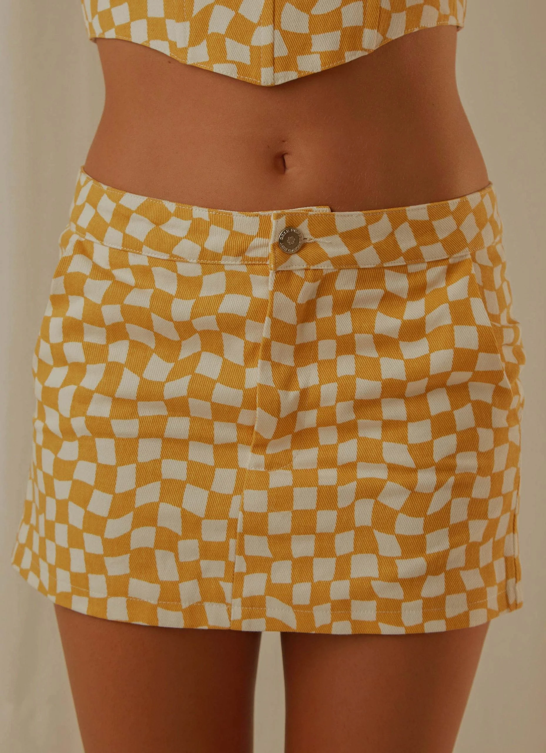 Peppermayo Exclusive Luisa Mini Skirt - Yellow Check 4 Peppermayo Exclusive Luisa Mini Skirt - Yellow Check - Image 4