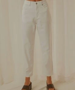 Afends Shelby Hemp Twill High Waist Pant - White -Peppermayo cloth-shop 407524118b2d44abadfec96f36070237 scaled