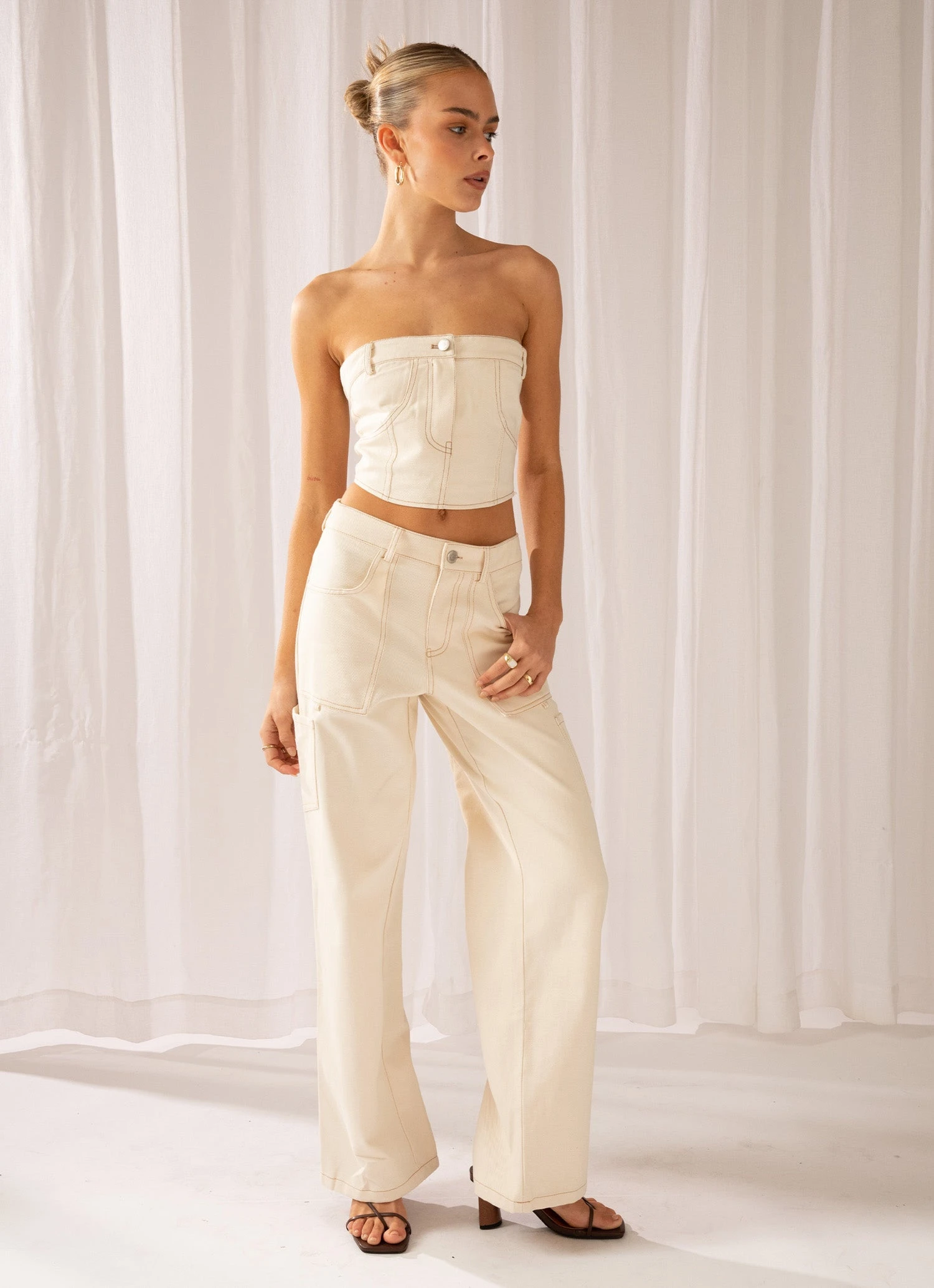 Peppermayo Exclusive Working Overtime Utility Cargo Pants - Mineral 2 Peppermayo Exclusive Working Overtime Utility Cargo Pants - Mineral - Image 2