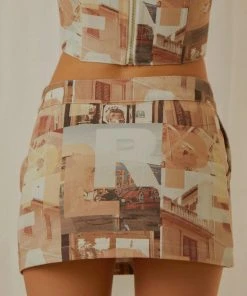 Peppermayo Exclusive On The Edge Mini Skirt - Neutral Film Graphic -Peppermayo cloth-shop 4157dd88a48347ef8dba8e2a485cdc2d scaled