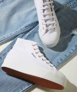 Superga 2705 Hi Top - A3C White-Pale Gold