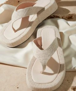 Cult Avenue Pixie Sandal - Oatmeal Linen -Peppermayo cloth-shop 4231ecf7a3cc4bac82f984a410617225 scaled