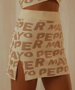 Peppermayo Exclusive Easy Love Knit Mini Skirt - Latte Logo -Peppermayo cloth-shop 4338deef4d254bdcb8a57c5a926ad7b4 scaled