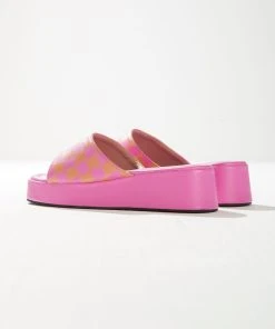Cult Avenue Cindy Mule - Pink And Orange Checkerboard -Peppermayo cloth-shop 45339efacaf347cfbaf21f28b36864b5 scaled