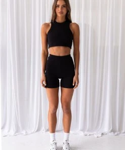 Peppermayo Exclusive Spencer Organic Cotton Rib Tank - Black -Peppermayo cloth-shop 46e6dd28726e4455a2f740b122b24252