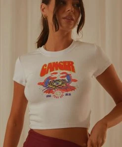 Wrangler Cancer Baby Tee - White