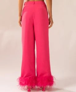 Peppermayo Exclusive Shake It Off Feather Pants - Magenta -Peppermayo cloth-shop 48ab32954f5f410cb2693a503cf9b7e1