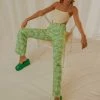 Rolla's Jade Floral Bootcut Pant - Apple