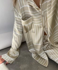 4TH & RECKLESS Norma Shirt - Beige Print