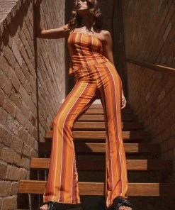 Peppermayo Exclusive Catching Last Light Pants - Golden Hour Stripe
