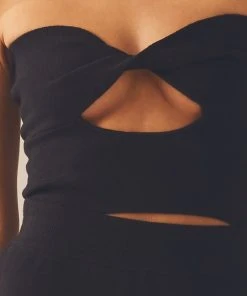 Peppermayo Exclusive Camilla Knit Twist Top - Black -Peppermayo cloth-shop 4b4ba984a2444f10b20f09c1280b3db9