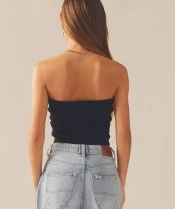 Peppermayo Exclusive April Knit Tube Top - Black -Peppermayo cloth-shop 4c26154fd0804a2e8911c4472f3b3187