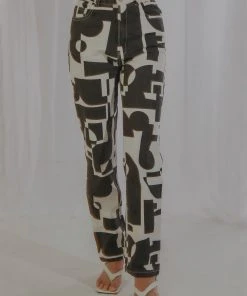 Peppermayo Exclusive Electric Avenue Pants - Black And White Geo -Peppermayo cloth-shop 4d1d3092643249cda9ab8ed85d6f938b scaled