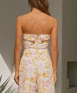 Peppermayo X Rikki Day Sardinia Linen Bustier Top - Oceanus -Peppermayo cloth-shop 4df01a45e07c45ebb63dd226a8505268