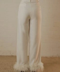 Peppermayo Exclusive Shake It Off Feather Pants - Snow -Peppermayo cloth-shop 4e0952ea88484ebd9766249208de1926 scaled