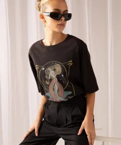 Wrangler Cosmic Grace Tee - Worn Black -Peppermayo cloth-shop 4f24ab1b987b4b6581ad432b47e6b210