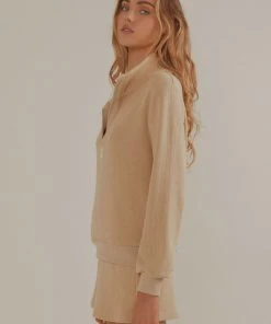 Vacancy Supply Drift Collared Waffle Jumper - Beige -Peppermayo cloth-shop 4f32195d83d640d0ac4ef4006d745098 scaled