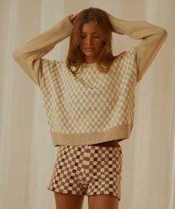 Cools Club Checker Knit - Bone