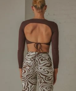 Peppermayo Exclusive Total Crush Tie Back Top - Choc Brown -Peppermayo cloth-shop 50f101a90c8f43cebf7e70bd3cccc120 scaled