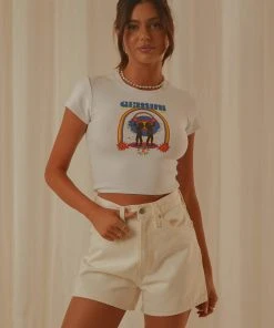 Wrangler Gemini Baby Tee - White