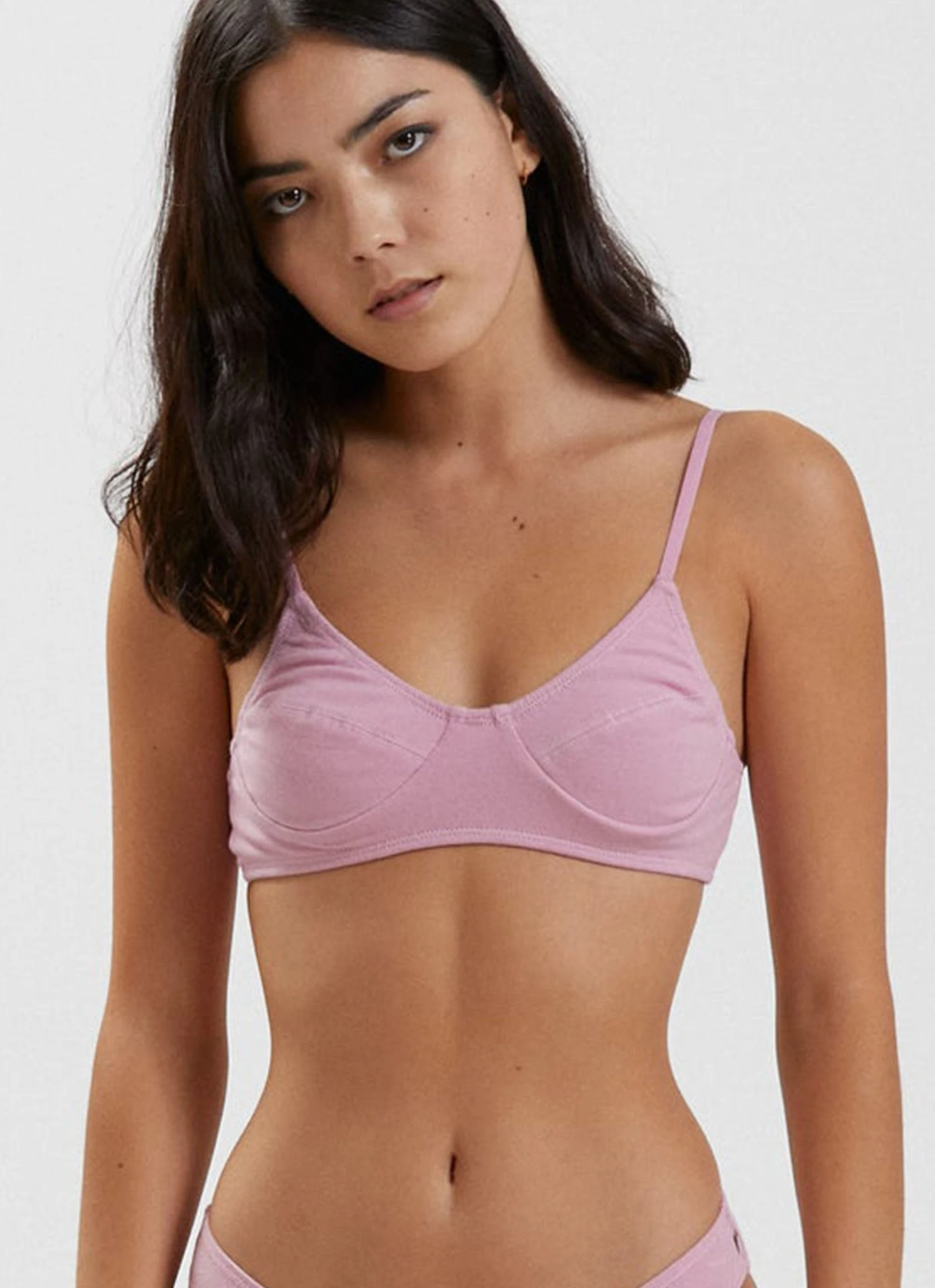 Afends Lolly Hemp Bralette - Smokey Pink 3 Afends Lolly Hemp Bralette - Smokey Pink - Image 3