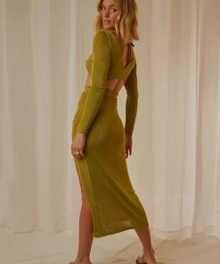 Peppermayo Heart Of Glass Midi Skirt - Green