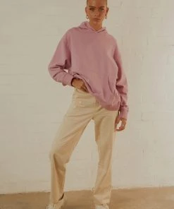 Afends Remi Hemp Oversized Hood - Smokey Pink
