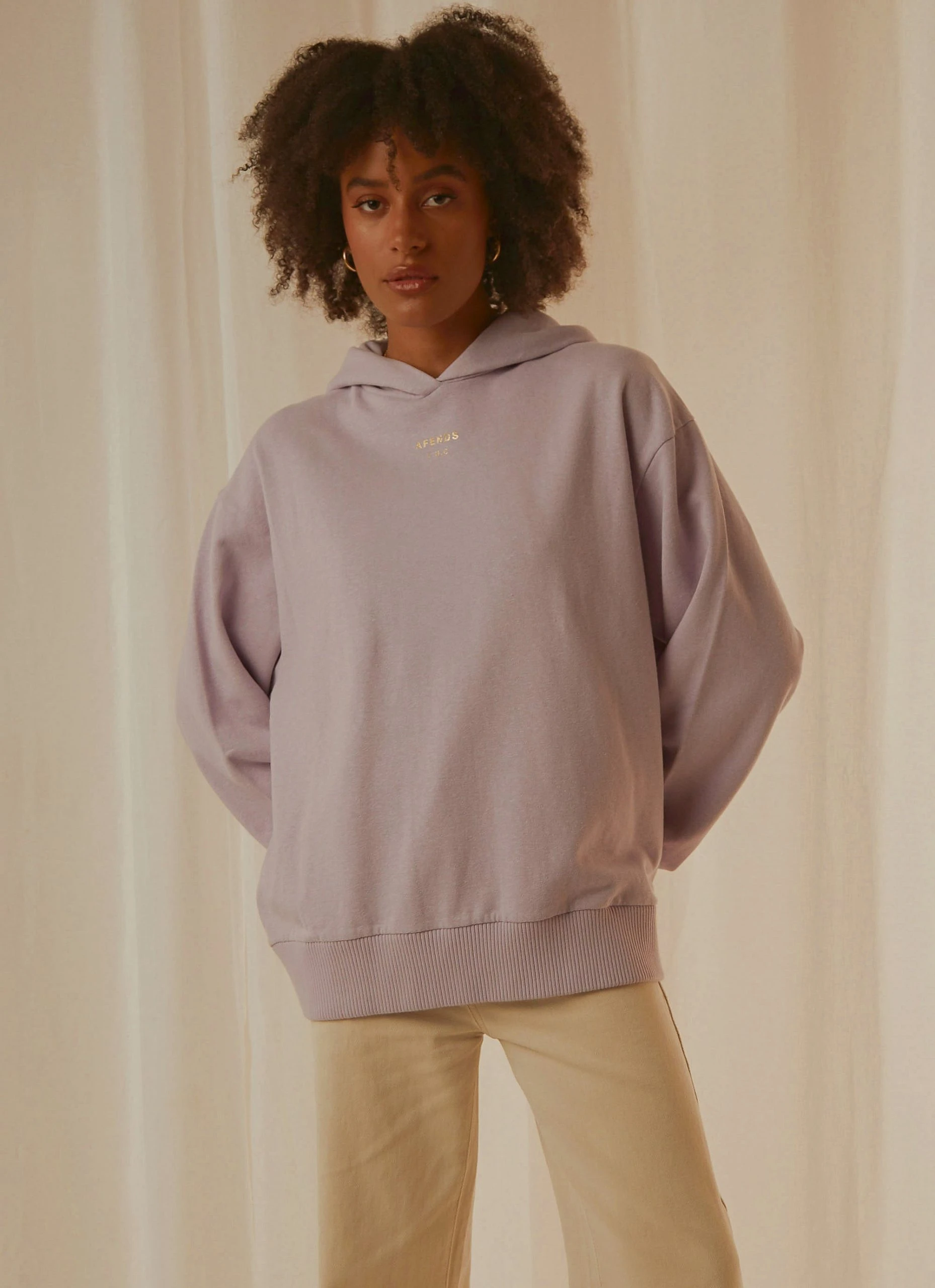 Afends Revolve Hemp Oversized Pull On Hood - Lilac 3 Afends Revolve Hemp Oversized Pull On Hood - Lilac - Image 3