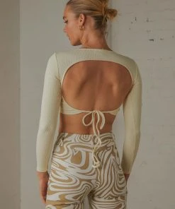 Peppermayo Exclusive Total Crush Tie Back Top - Ivory -Peppermayo cloth-shop 5d489e267efe4018bc52626cd055db00 scaled