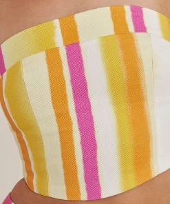 Riley Hubatka X Peppermayo Refreshments Bustier Top - Sunset Stripe -Peppermayo cloth-shop 5e007b3cd62b488598cdaa62b3878015