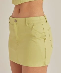 Riley Hubatka X Peppermayo Feel The Sun Drill Mini Skirt - Sage -Peppermayo cloth-shop 607478a5364042819c1c2b1a00fb0446 scaled