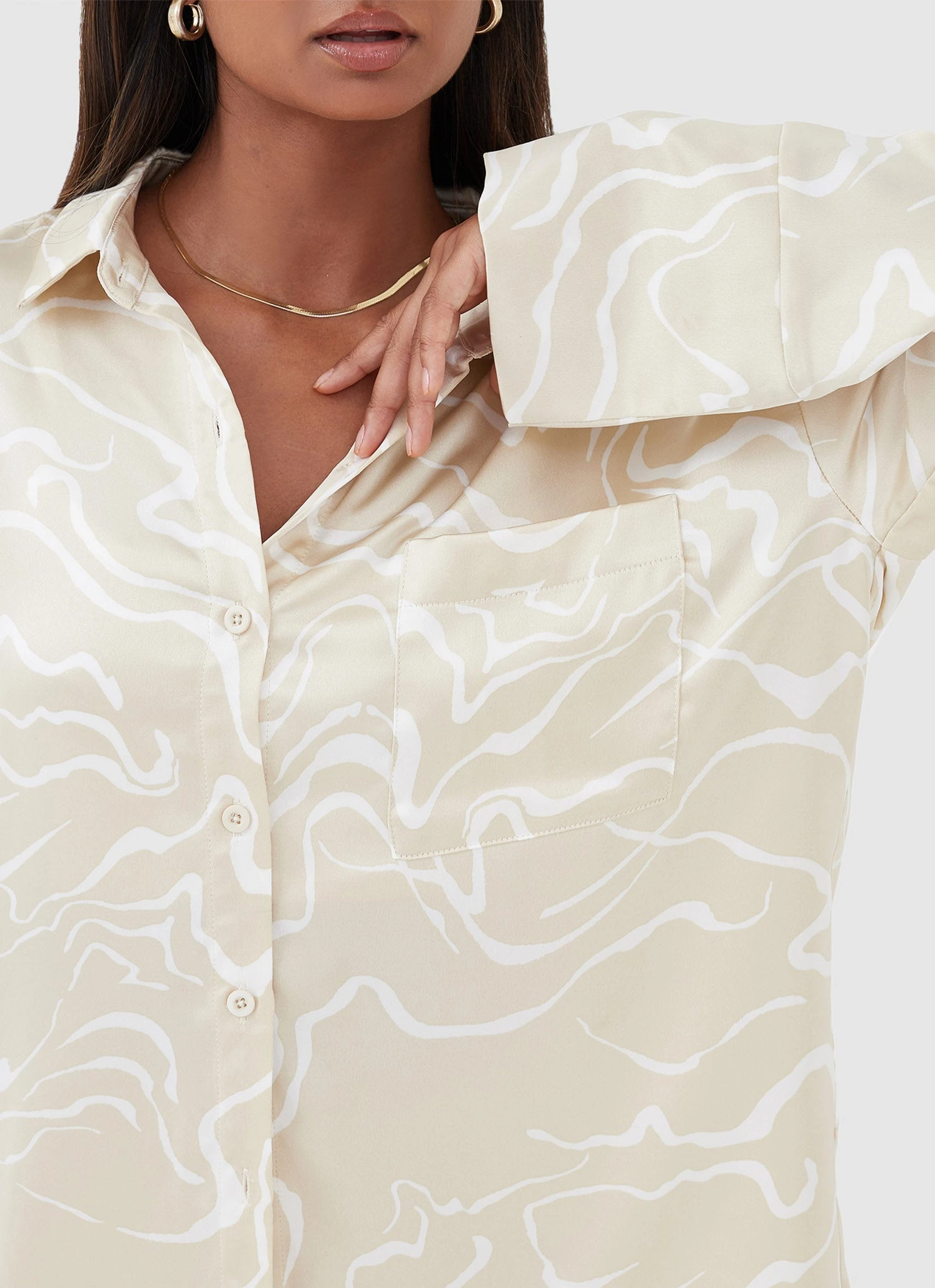 4TH & RECKLESS Norma Shirt - Abstract Line 6 4TH & RECKLESS Norma Shirt - Abstract Line - Image 6