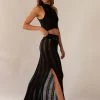 Peppermayo Exclusive Perri Ladder Knit Maxi Skirt - Black