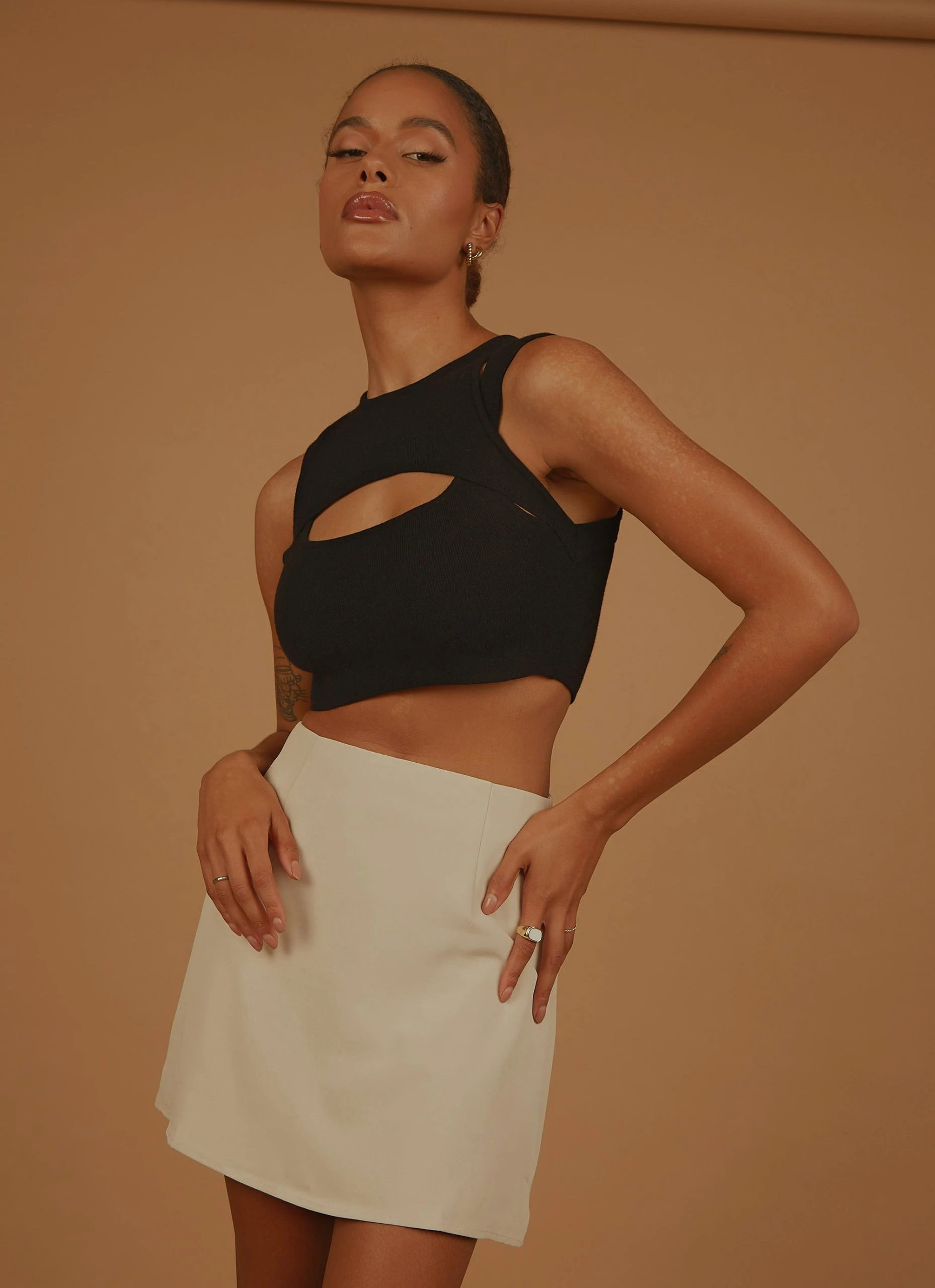 Peppermayo Exclusive Gigi Girl Knit Crop - Black 3 Peppermayo Exclusive Gigi Girl Knit Crop - Black - Image 3