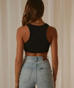 Peppermayo Exclusive Alfie Crop Singlet - Black -Peppermayo cloth-shop 651b38bfa7dd46b1b69c2d1f31881a9e scaled