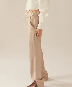 Peppermayo Exclusive Nuance Suit Pants - Oatmeal -Peppermayo cloth-shop 683c6ab3a6c646cf883fcfc812871428