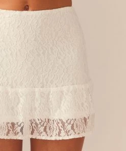 Peppermayo Exclusive Free & Wild Lace Mini Skirt - Ivory -Peppermayo cloth-shop 687da8553486433f91bc92527a042416 scaled