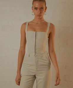 Peppermayo Exclusive Mia Suit Bustier - Stone Pinstripe -Peppermayo cloth-shop 696570a535914bbf8ad34f3203110b76 scaled