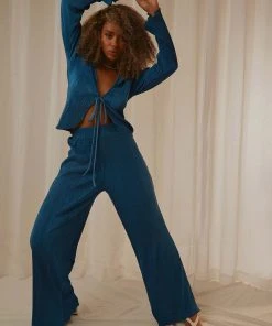 Peppermayo Exclusive 90s Muse Pants - Cobalt -Peppermayo cloth-shop 69736f48b04b44cfbe334e4b03dd1e65